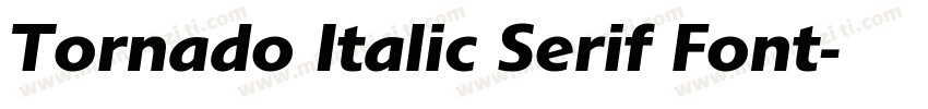 Tornado Italic Serif Font字体转换
